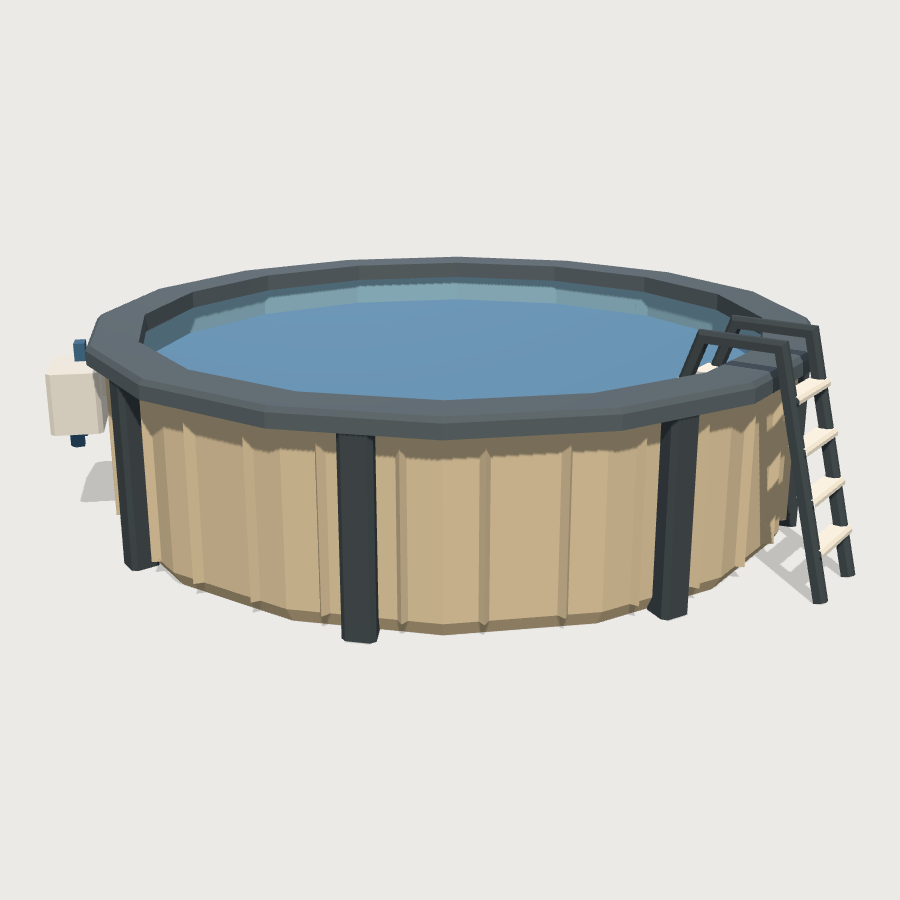 Above-Ground Pool low-poly 3D model