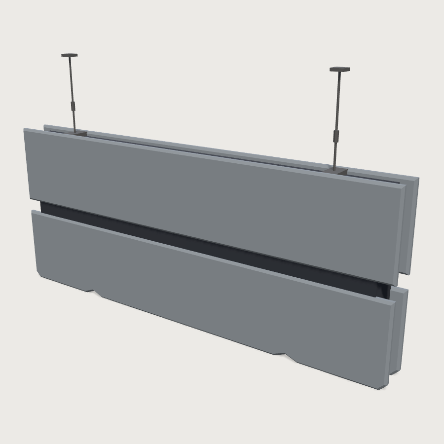 Acoustic Ceiling Baffle low-poly 3D model
