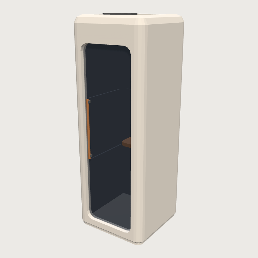 Acoustic Phone Booth low-poly 3D model
