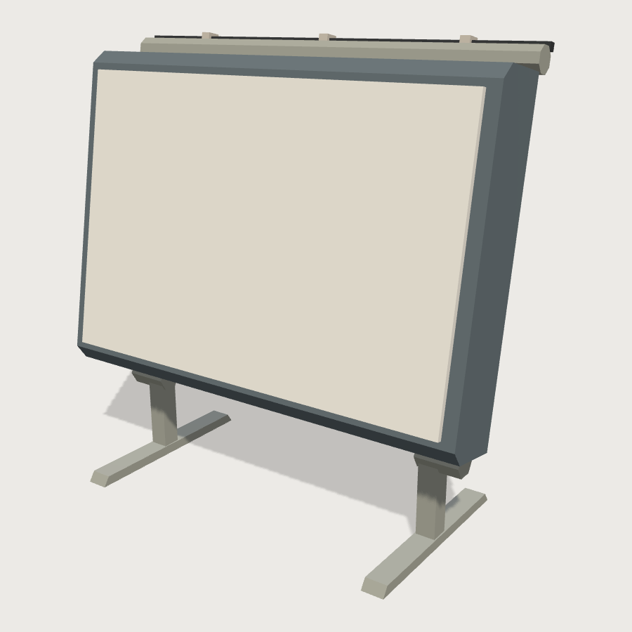 Advertising Hoarding Run low-poly 3D model
