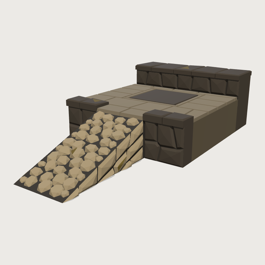Ahu Platform Bay low-poly 3D model