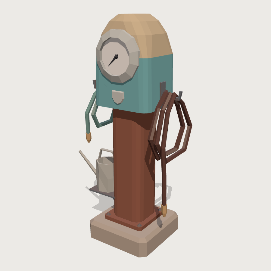 Air and Water Post low-poly 3D model