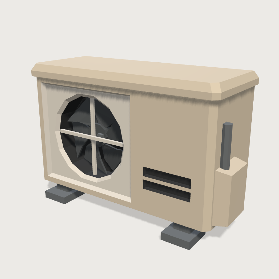 Air-Con Unit low-poly 3D model