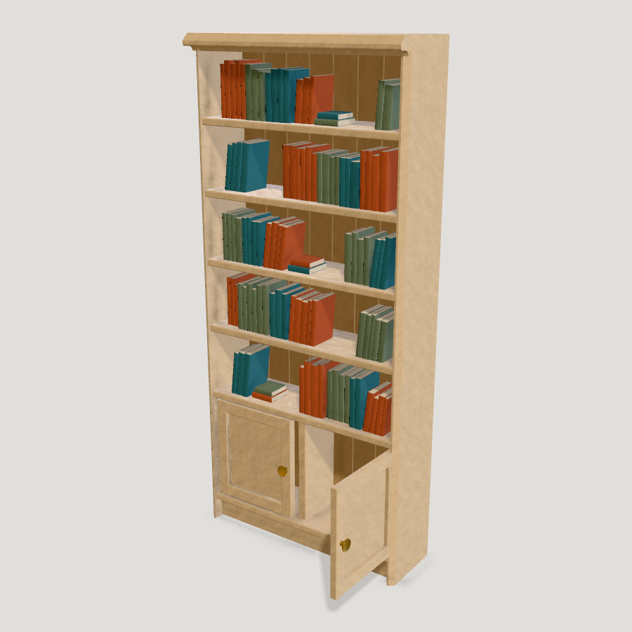 Alcove Bookcase HD 3D model