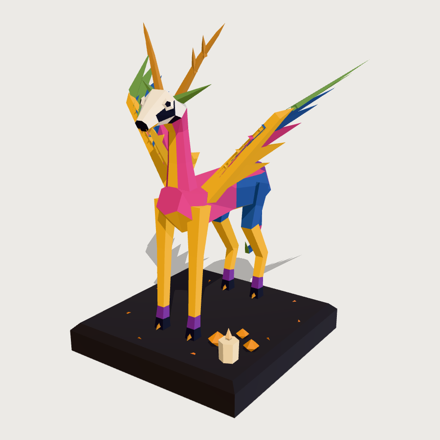 Alebrije low-poly 3D model