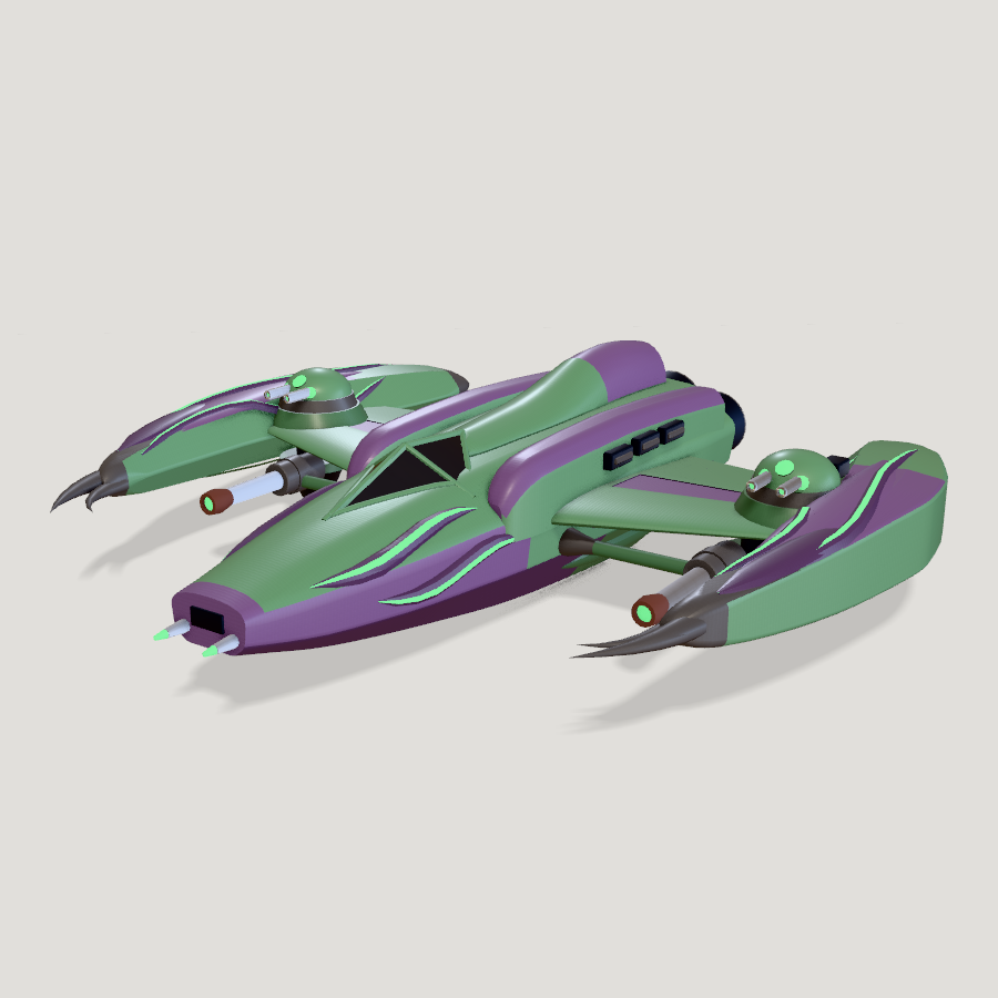 Alien Raider HD 3D model