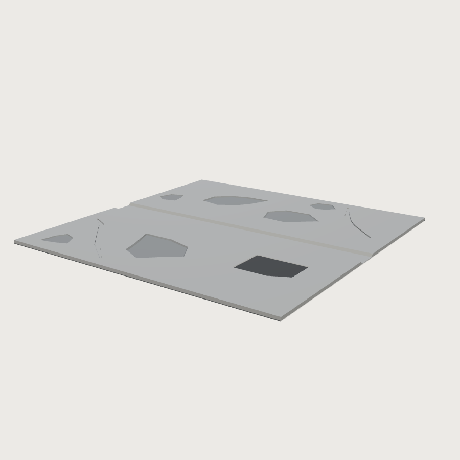 Alley Concrete Tile low-poly 3D model