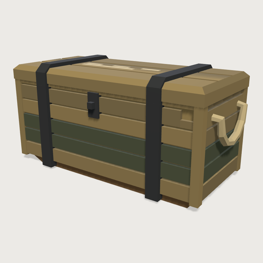 Ammunition Crate low-poly 3D model