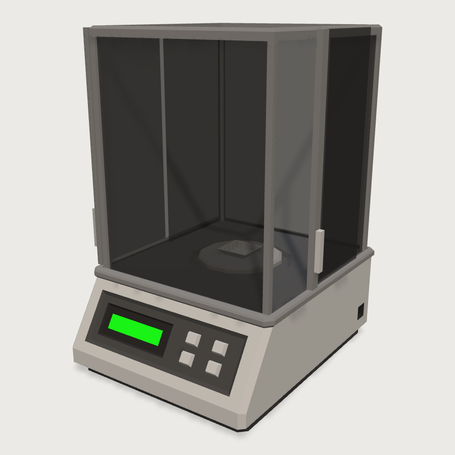 Analytical Balance low-poly 3D model