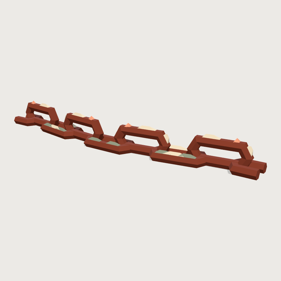 Anchor Chain Run low-poly 3D model
