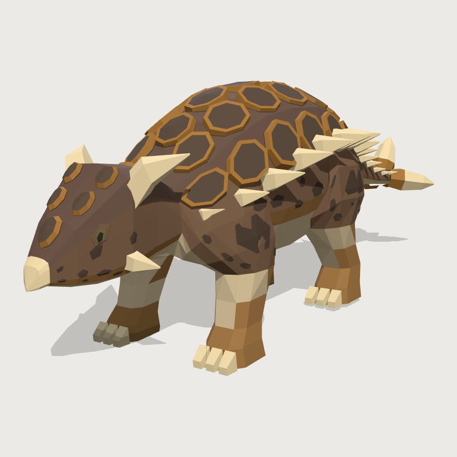 Ankylosaurus low-poly 3D model