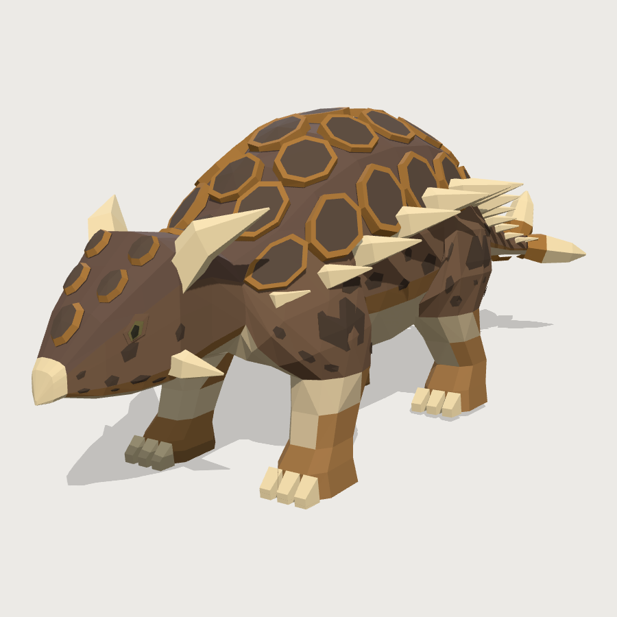 Ankylosaurus low-poly 3D model