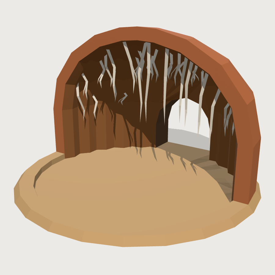 Ant Nest Chamber low-poly 3D model