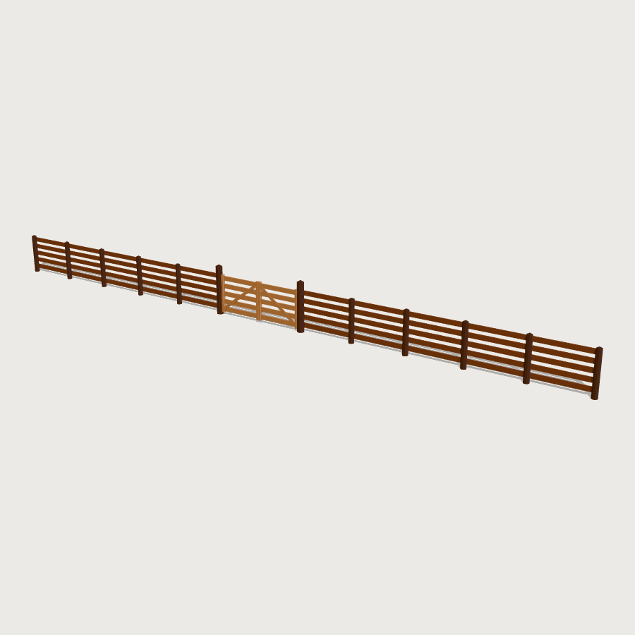 Rodeo Holding Pen low-poly 3D model