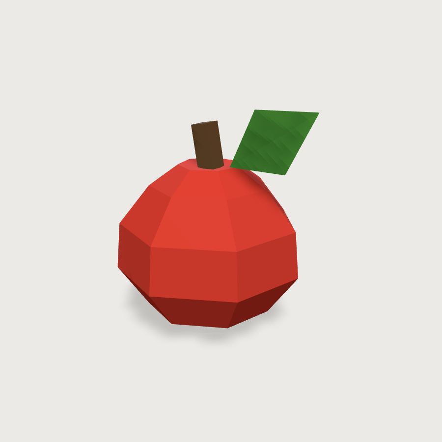 Apple low-poly 3D model