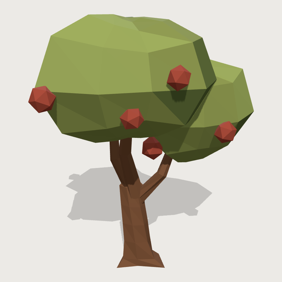 Apple Tree low-poly 3D model