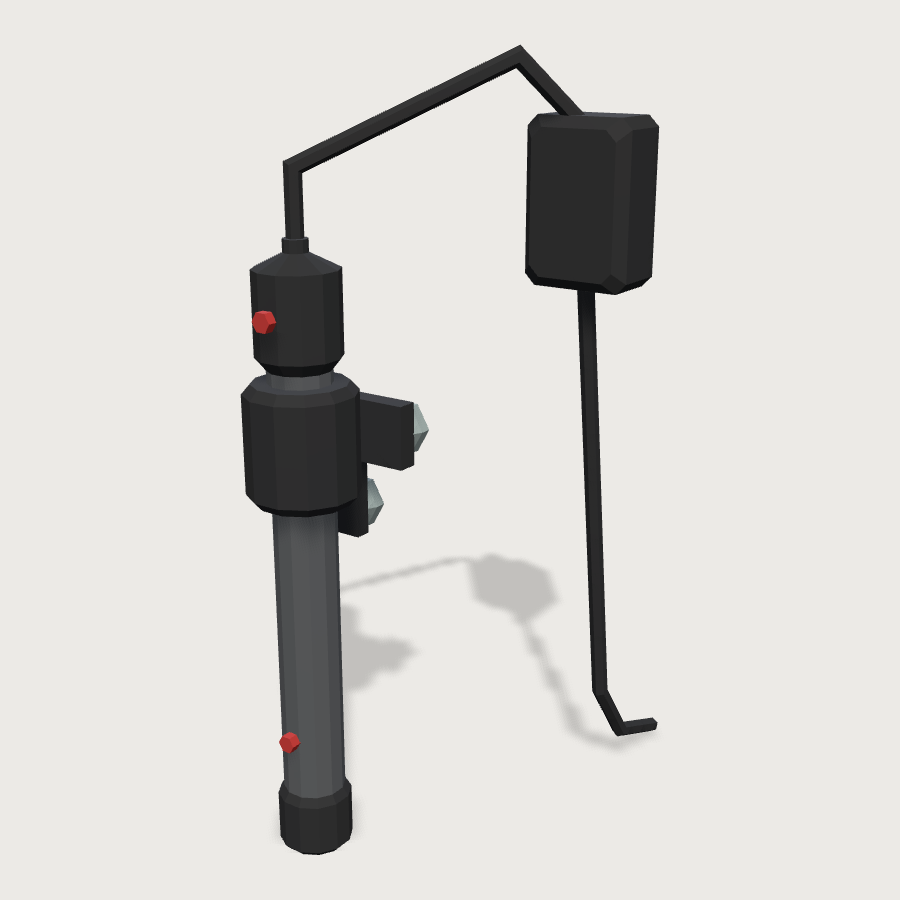 Aquarium Heater low-poly 3D model