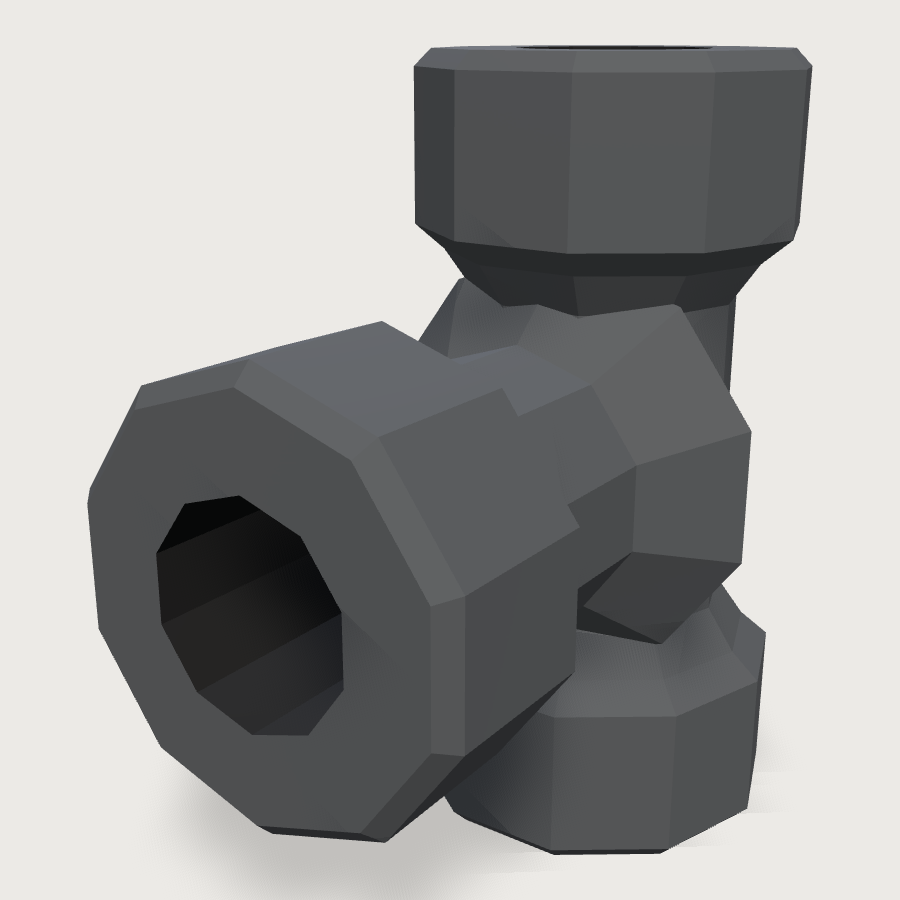 Aquarium Plumbing Run low-poly 3D model