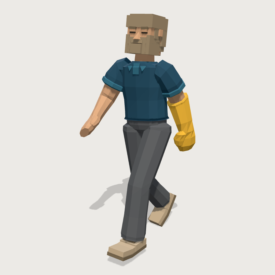 Aquarium Service Technician low-poly 3D model