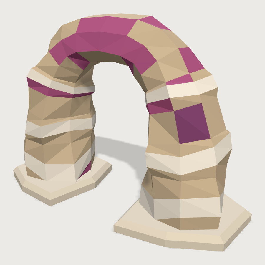Aquascape Rock Arch low-poly 3D model