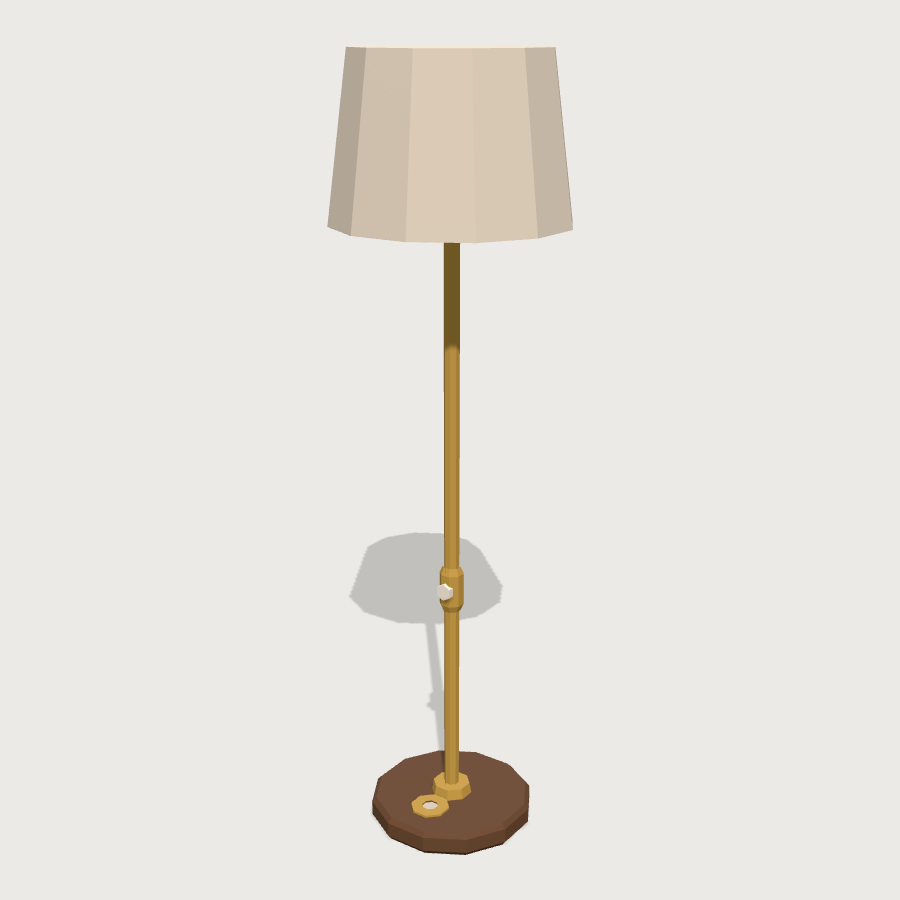 Arc Floor Lamp low-poly 3D model