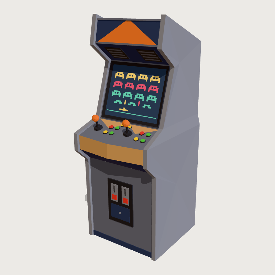 Arcade Console low-poly 3D model
