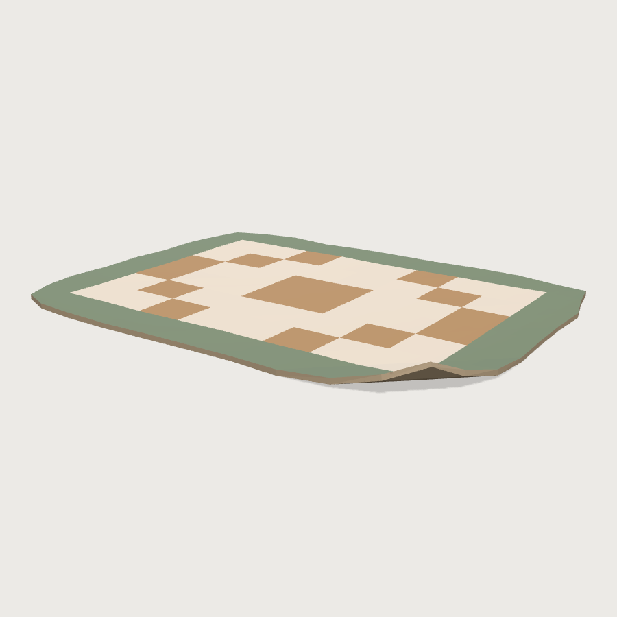 Area Rug low-poly 3D model