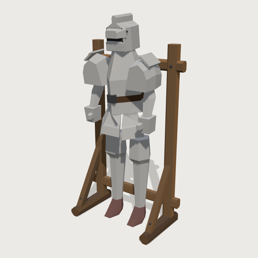 Armour Stand low-poly 3D model