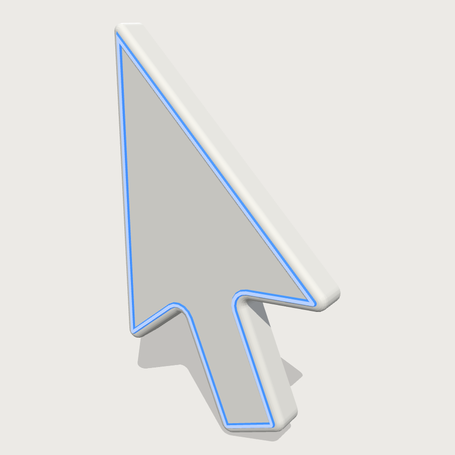 Arrow Cursor low-poly 3D model