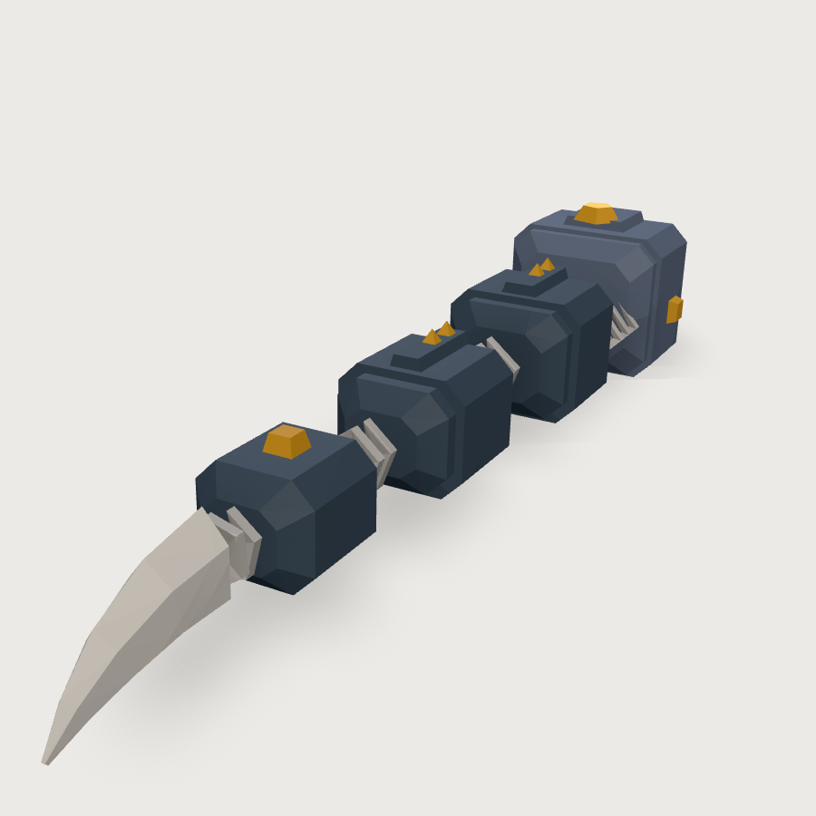Articulated Claw Finger low-poly 3D model