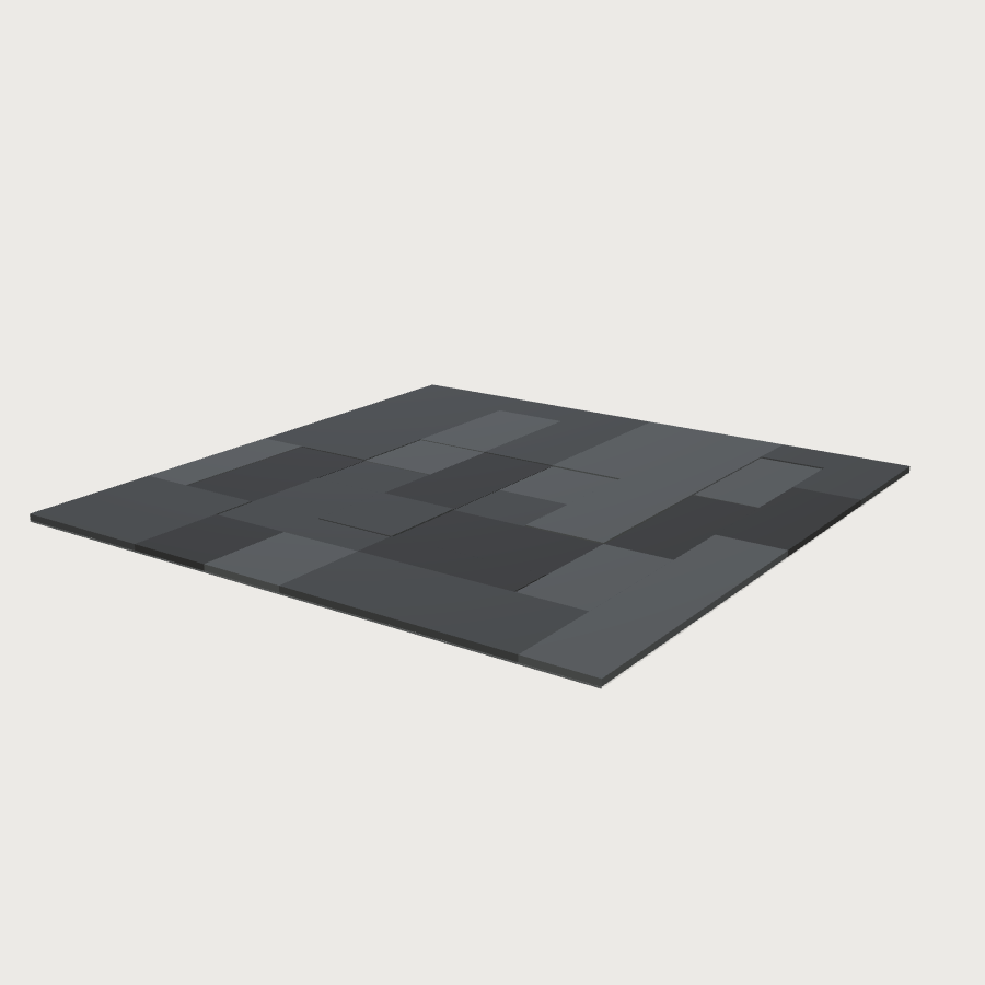 Asphalt Road Tile low-poly 3D model