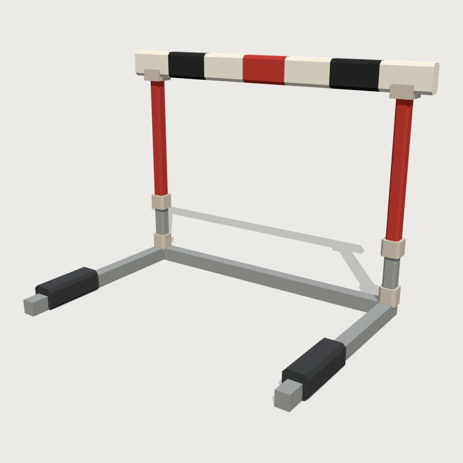 Athletics Hurdle low-poly 3D model