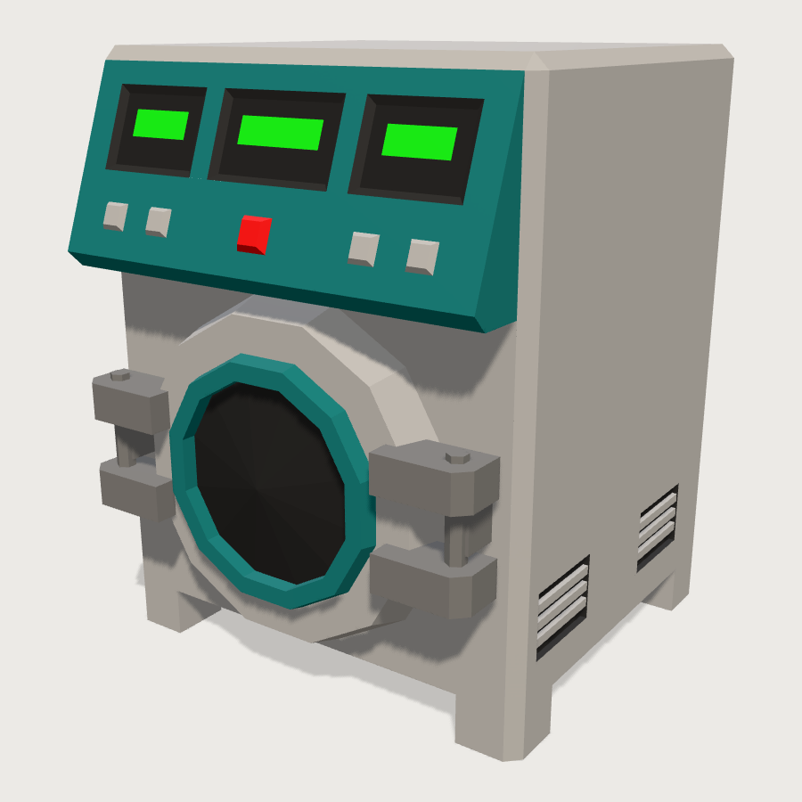 Autoclave low-poly 3D model