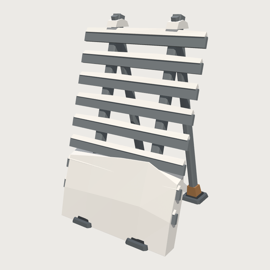 Avalanche Barrier Run low-poly 3D model