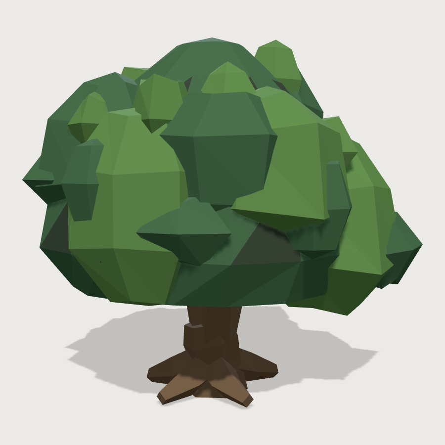 Azalea Bush low-poly 3D model