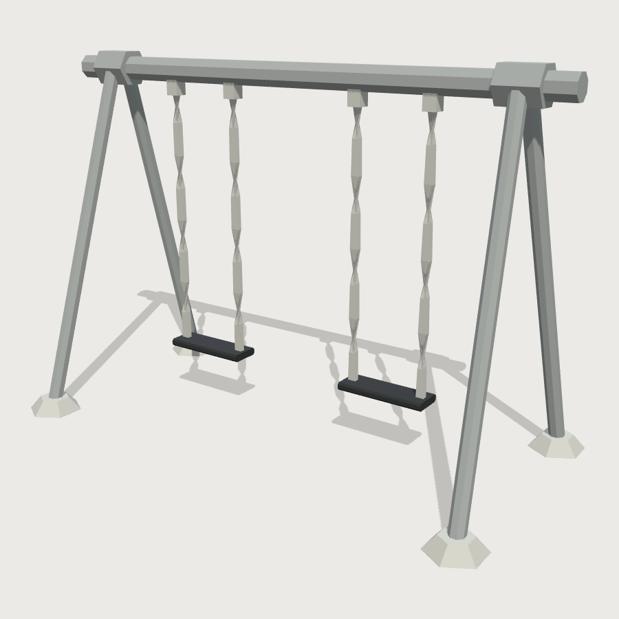 Backyard Swing Set low-poly 3D model