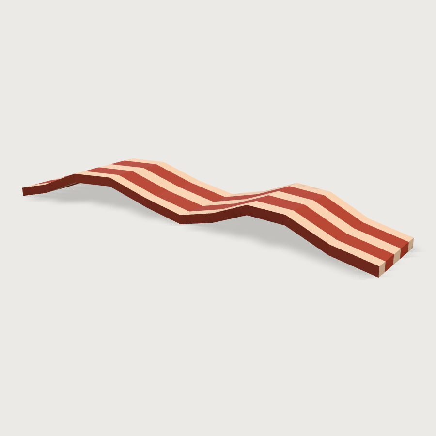 Bacon Strip low-poly 3D model