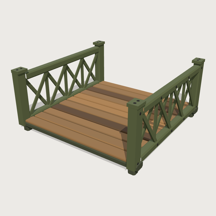 Bailey Bridge Section low-poly 3D model