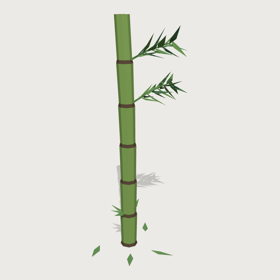 Bamboo Stalk low-poly 3D model