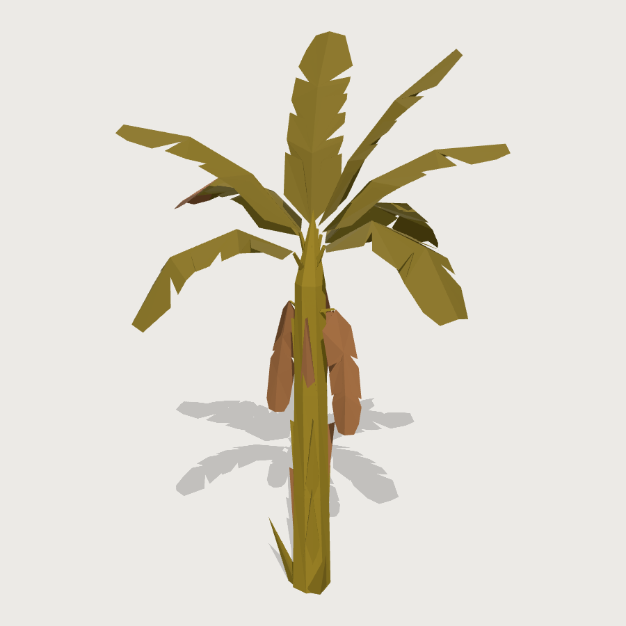 Banana Plant low-poly 3D model