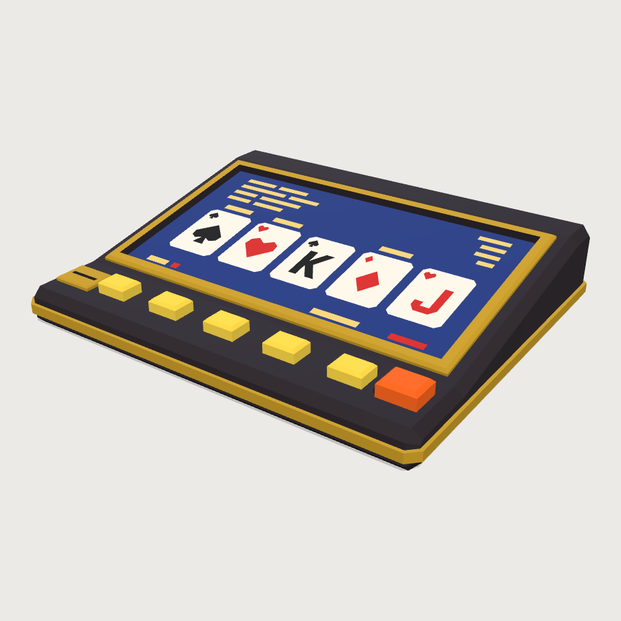 Bar-Top Video Poker Unit low-poly 3D model