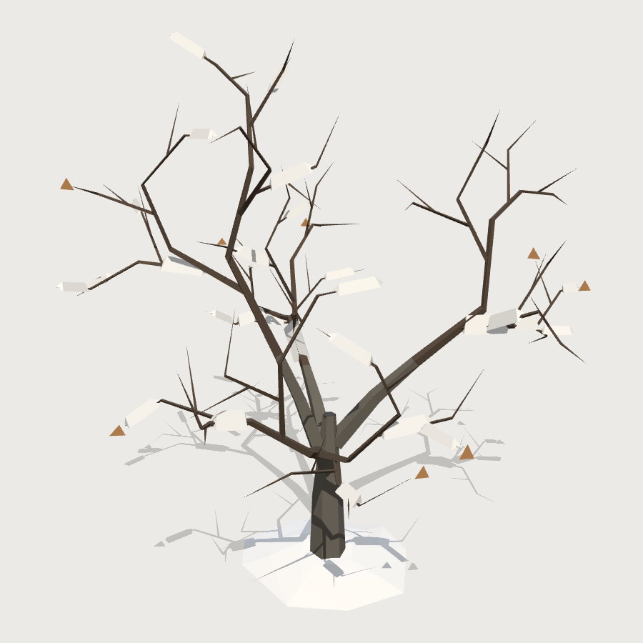 Bare Mountain Rowan low-poly 3D model