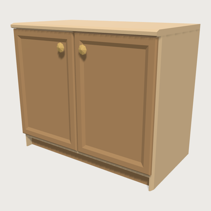 Base Cabinet Run low-poly 3D model