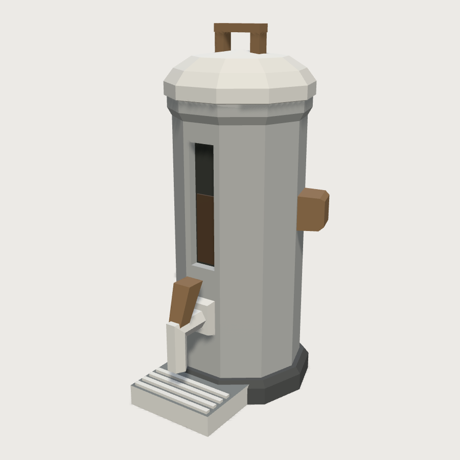Batch Brew Urn low-poly 3D model
