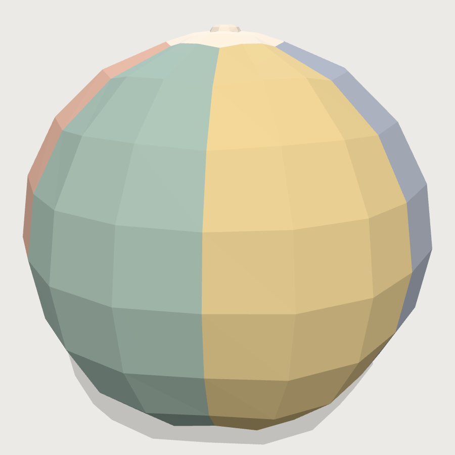 Beach Ball low-poly 3D model
