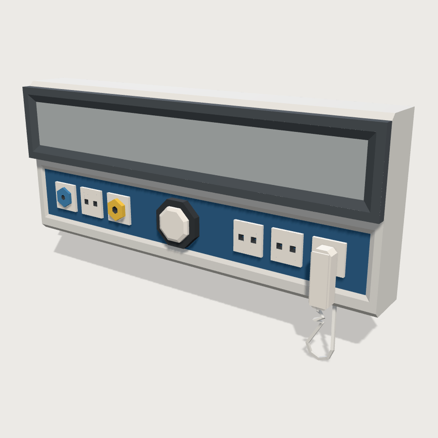 Bed Head Service Panel low-poly 3D model
