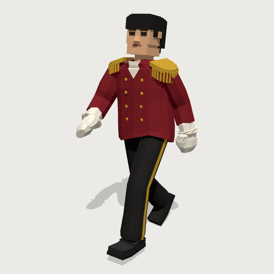 Bellhop low-poly 3D model
