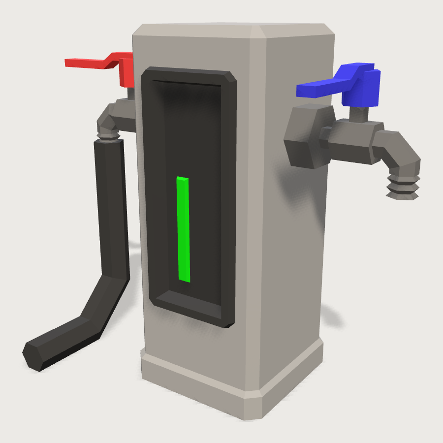 Bench Service (Gas) low-poly 3D model