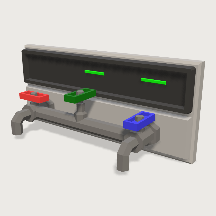 Bench Service (Wet) low-poly 3D model