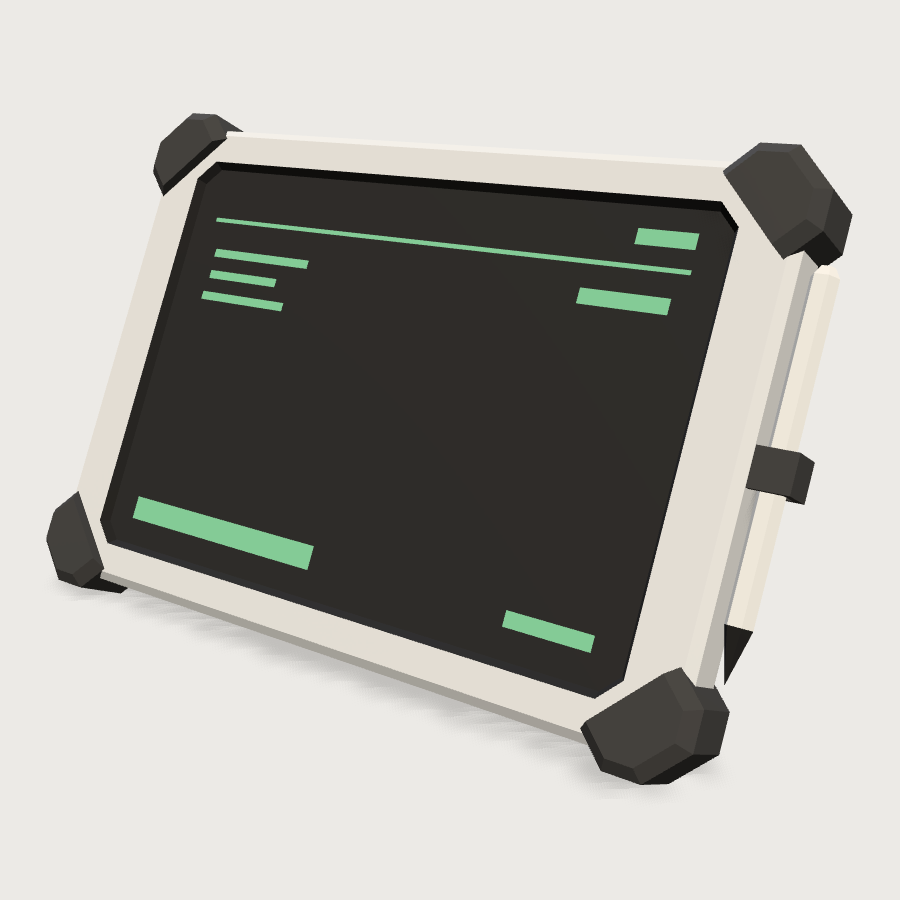 Bench Tablet low-poly 3D model